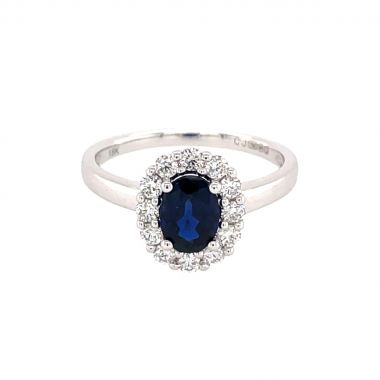 Sapphire & Diamond 18ct Ring