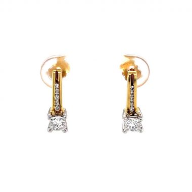 Drop Style Diamond 18ct Earrings