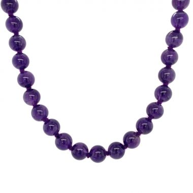Amethyst Beads with Magnetic Clasp