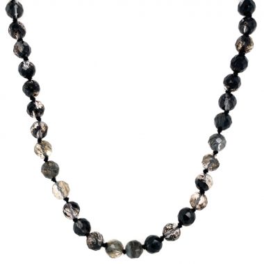 Black & Grey Crystal Beads