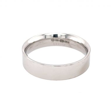 18ct 6mm Flat Curved Band