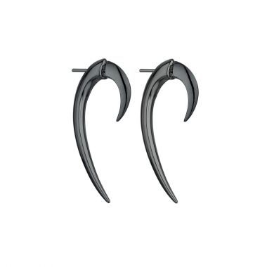 Shaun Leane Silver Black Rhodium Hook Earrings