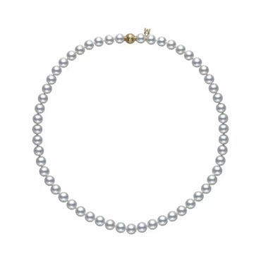 MIKIMOTO 6 to 6.5 mm Culture AKOYA PEARL 750 18k Gold Clasp 18